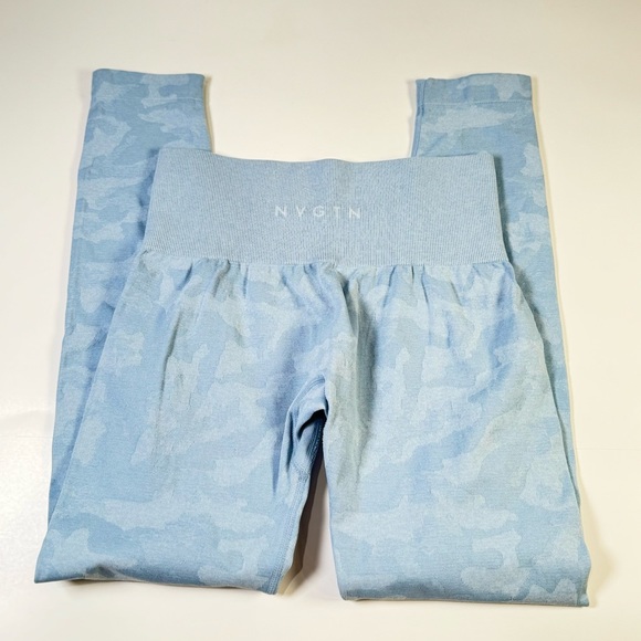 NVGTN Icy Blue Camo Seamless Leggings Size S - Picture 5 of 7